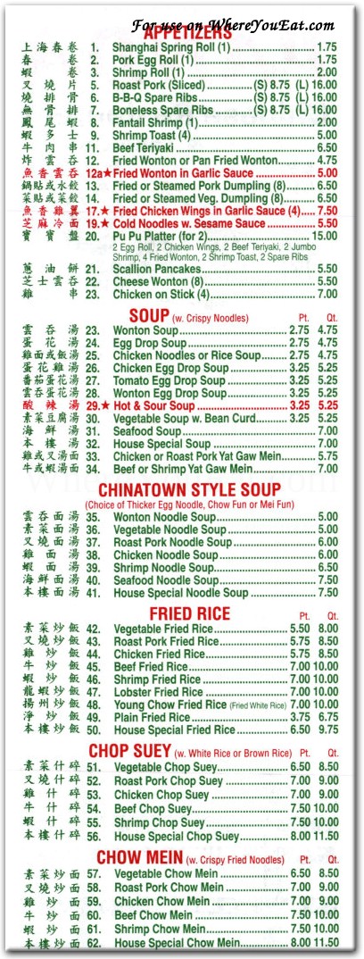 menu image