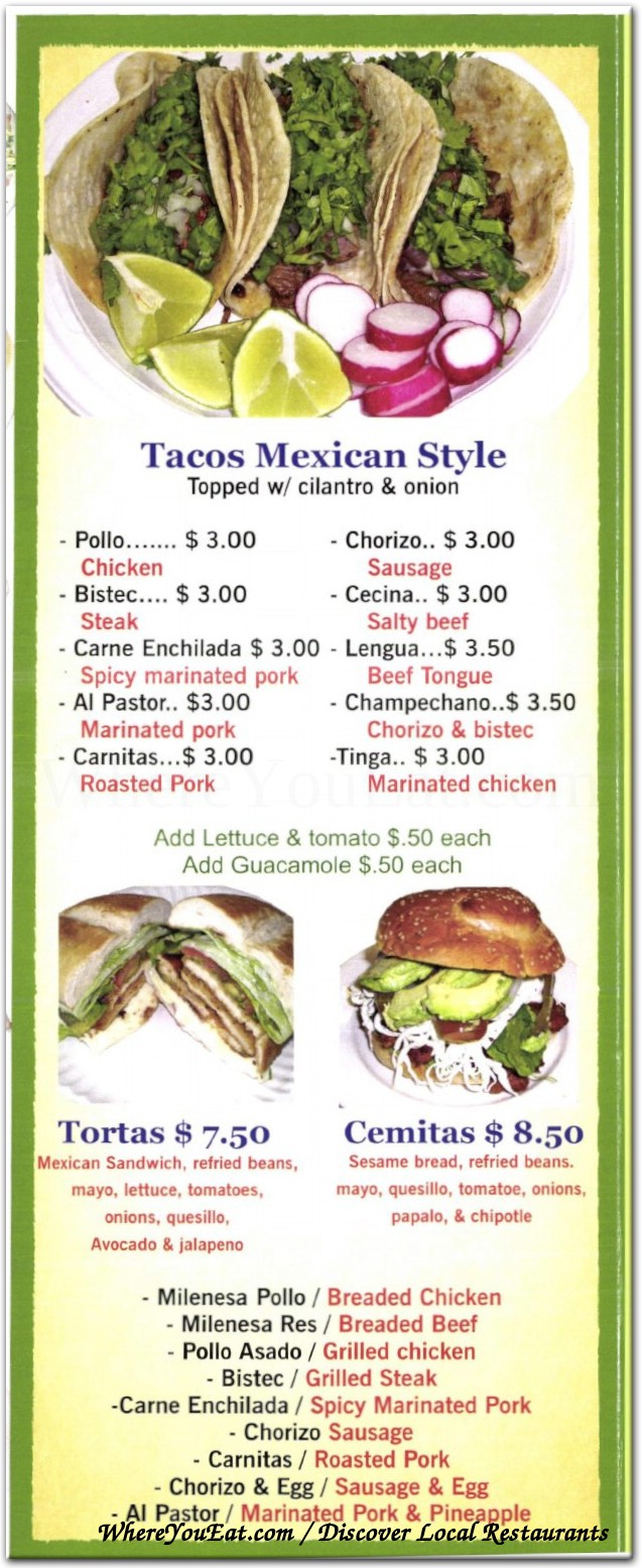 menu image