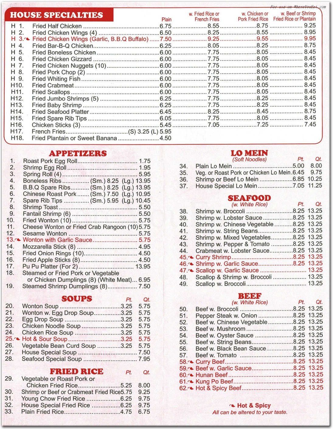 menu image