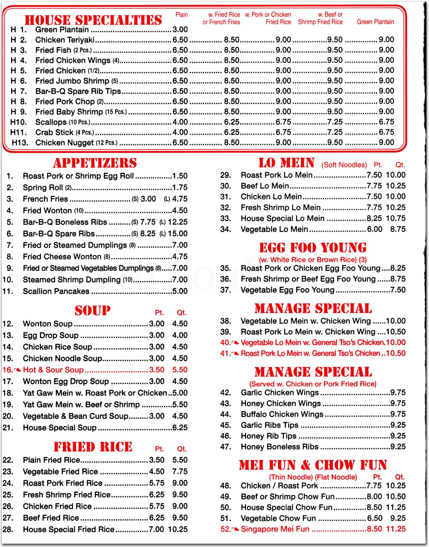 menu image