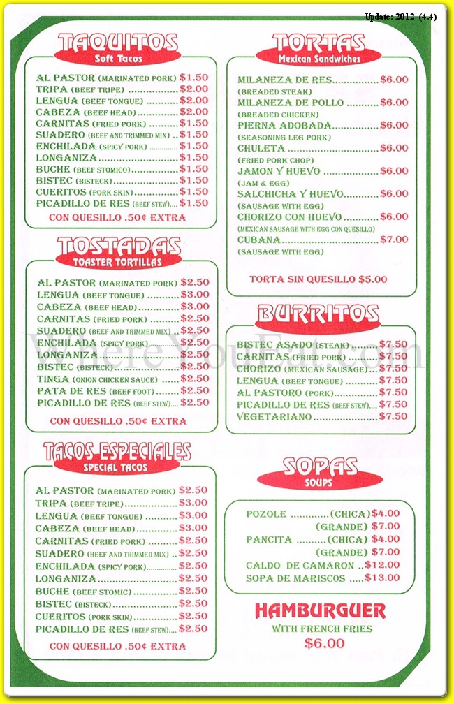 menu image