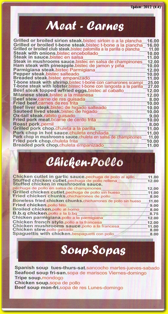 menu image