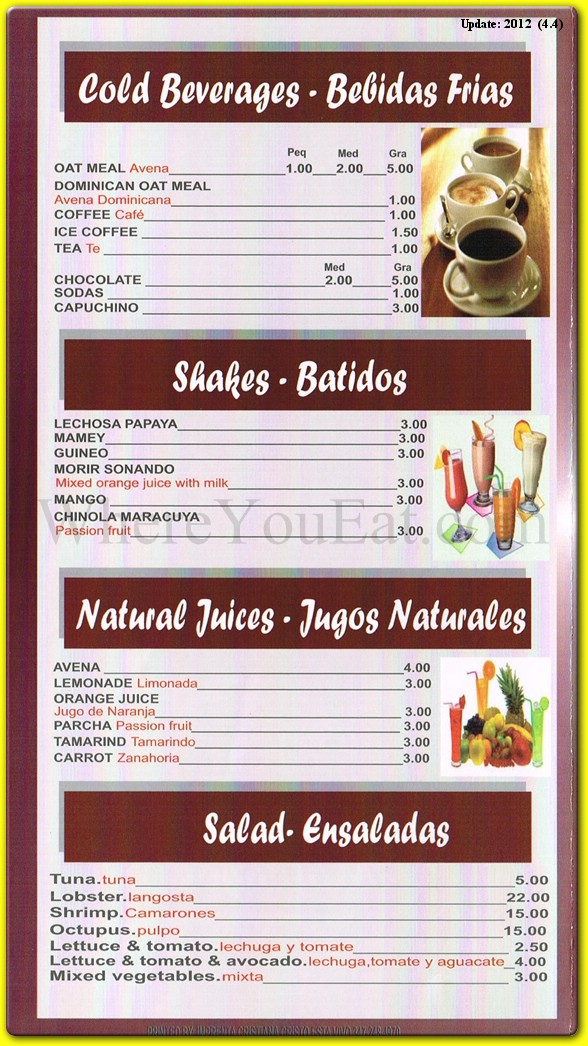 menu image