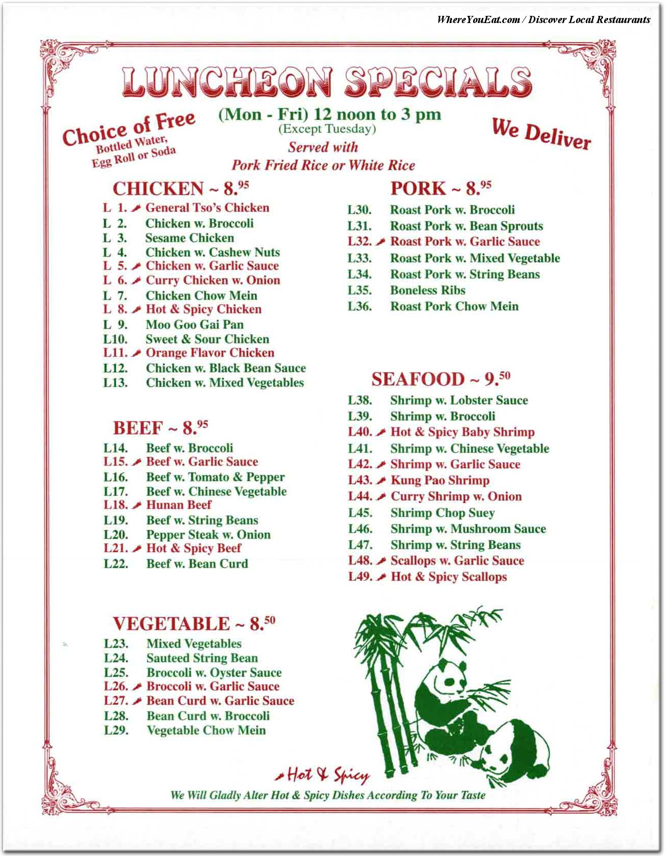 menu image