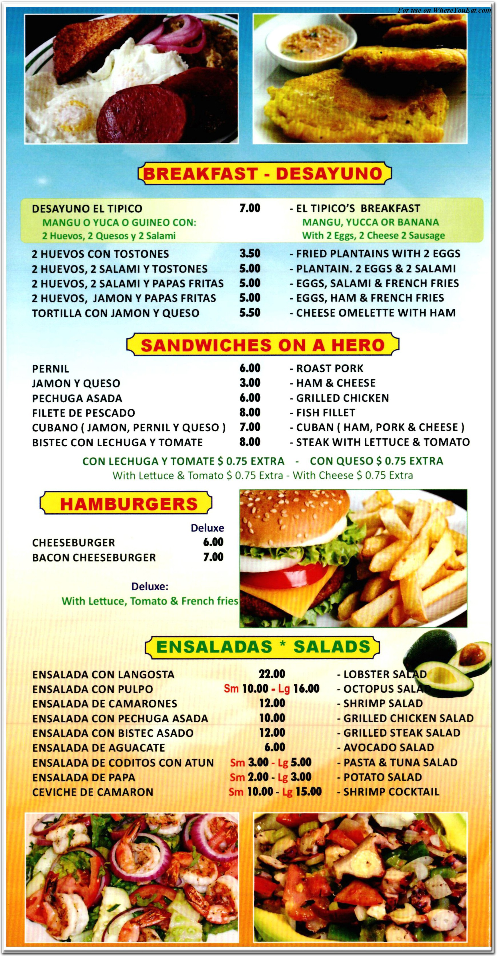 menu image