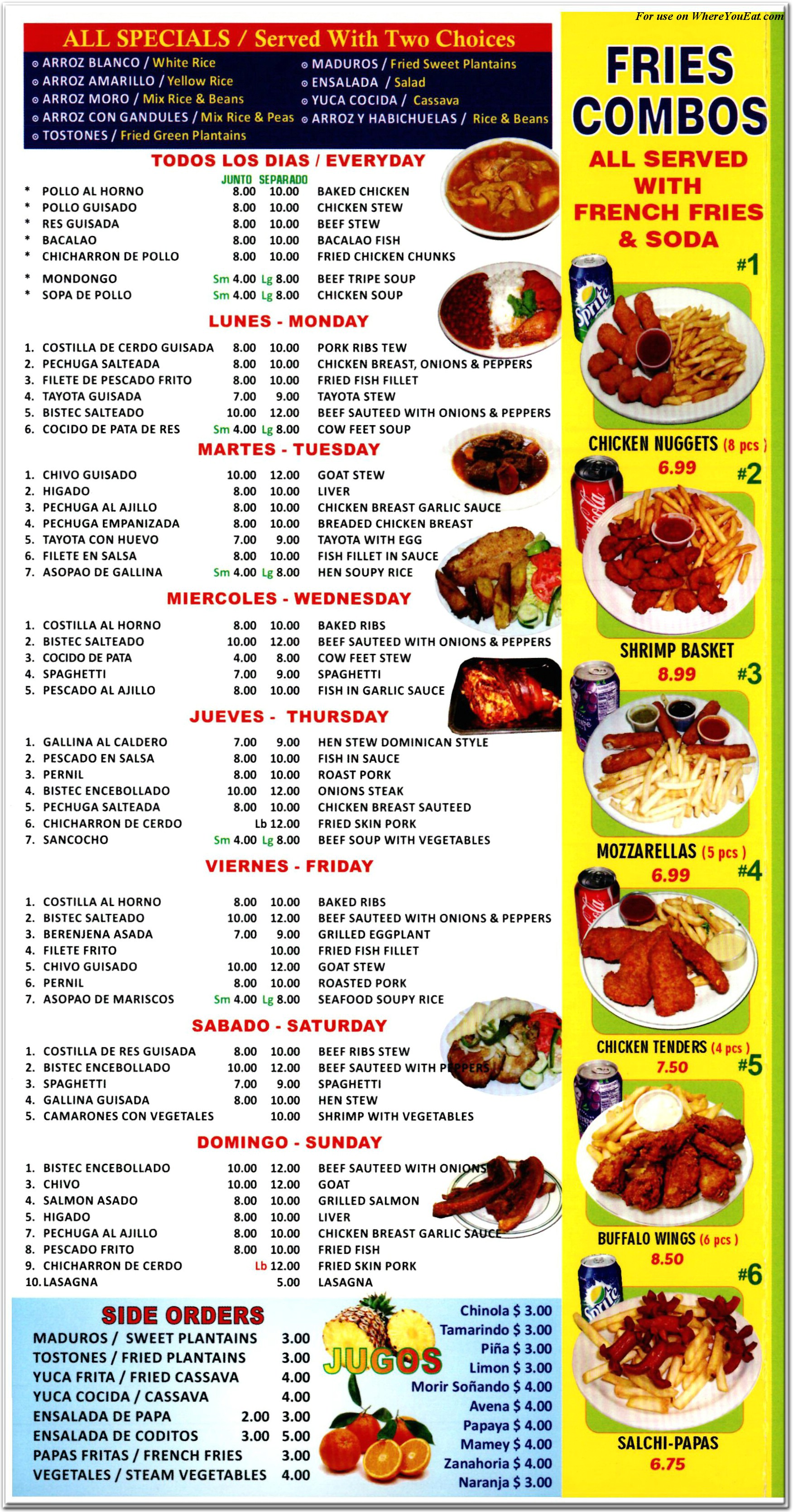 menu image