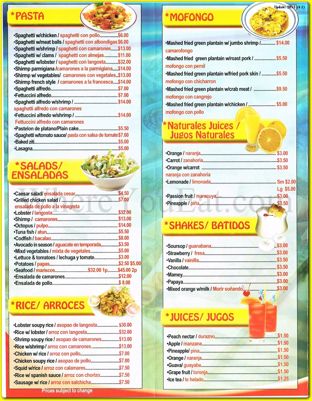 menu image