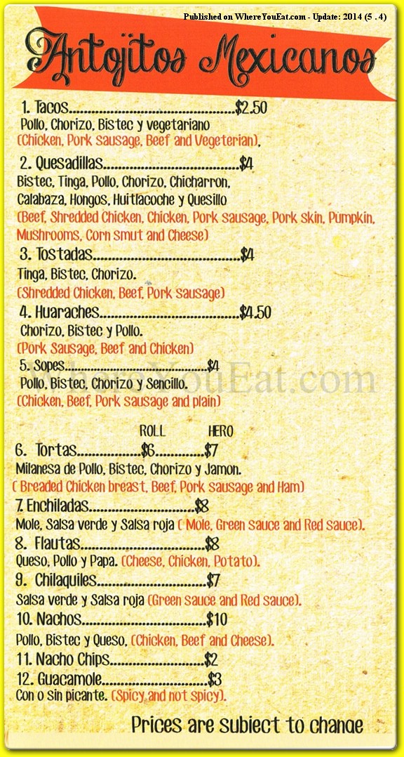 menu image