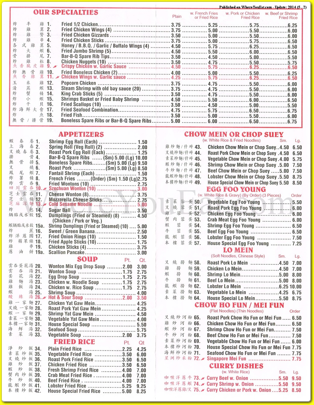 menu image