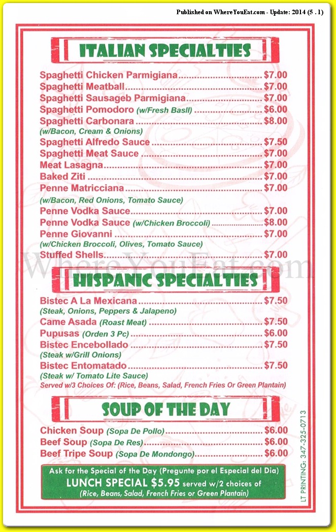 menu image