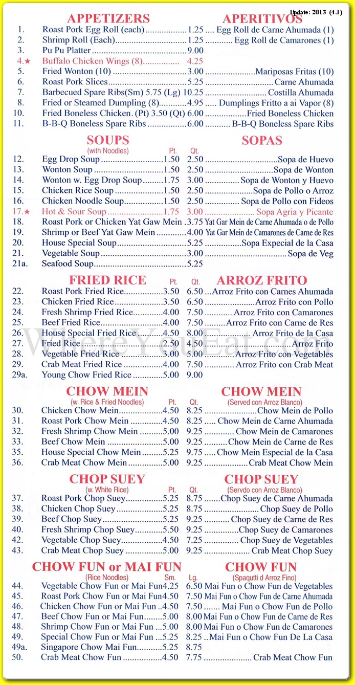 menu image