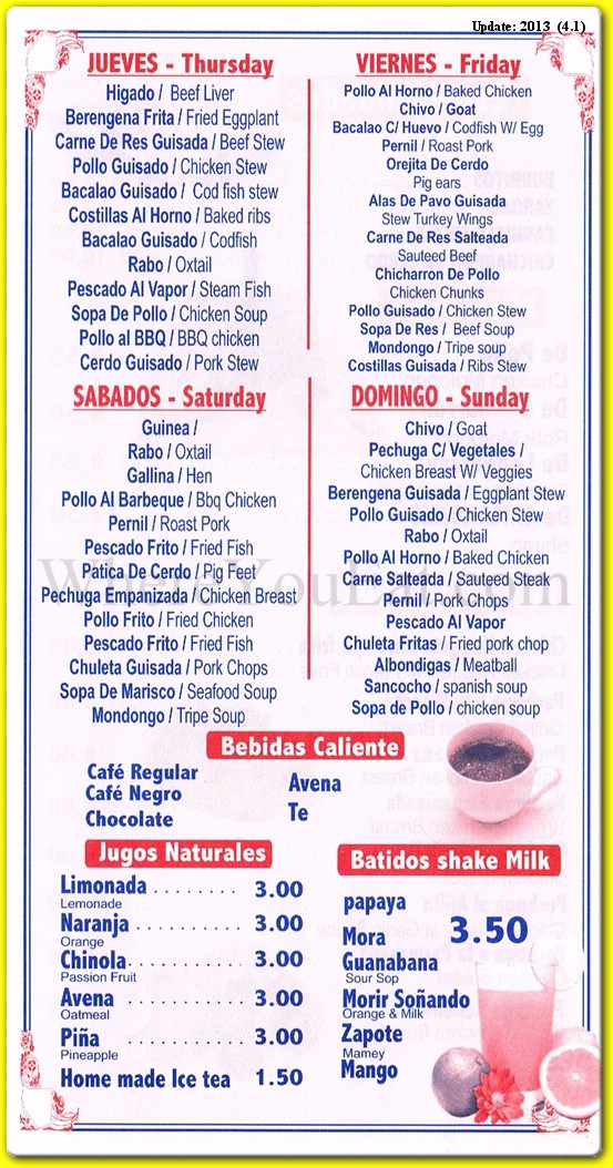 menu image