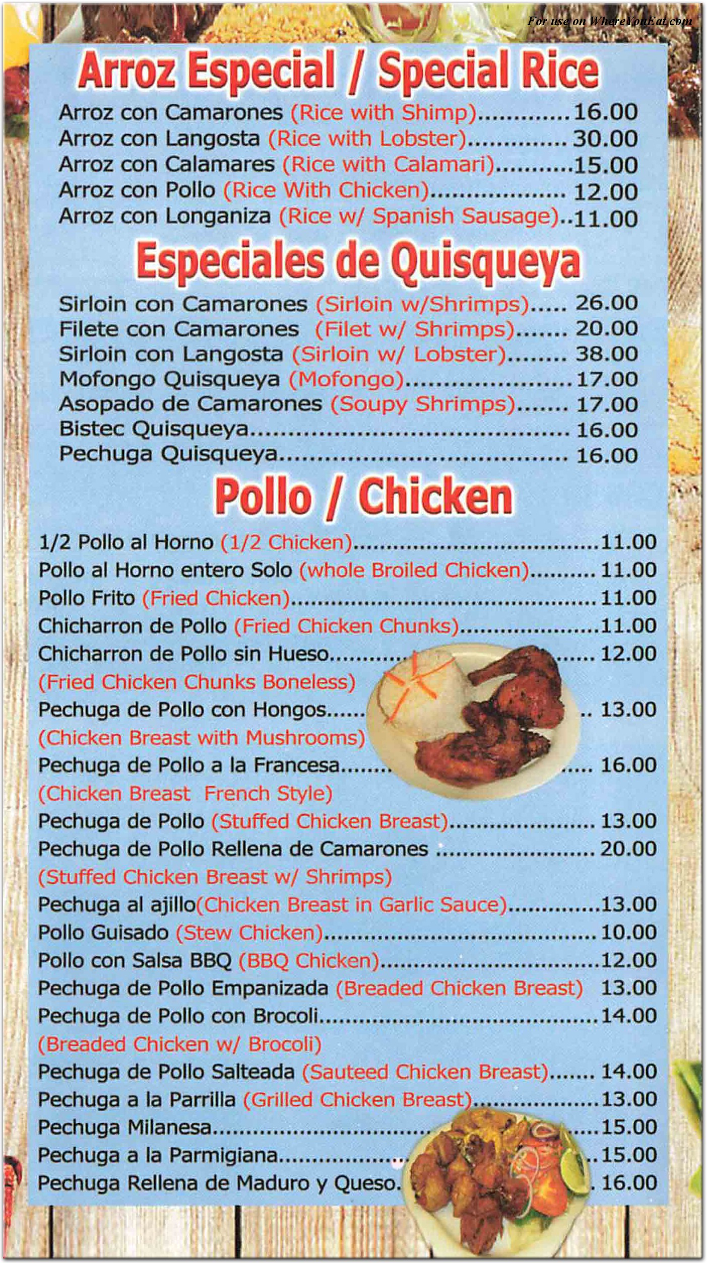 menu image