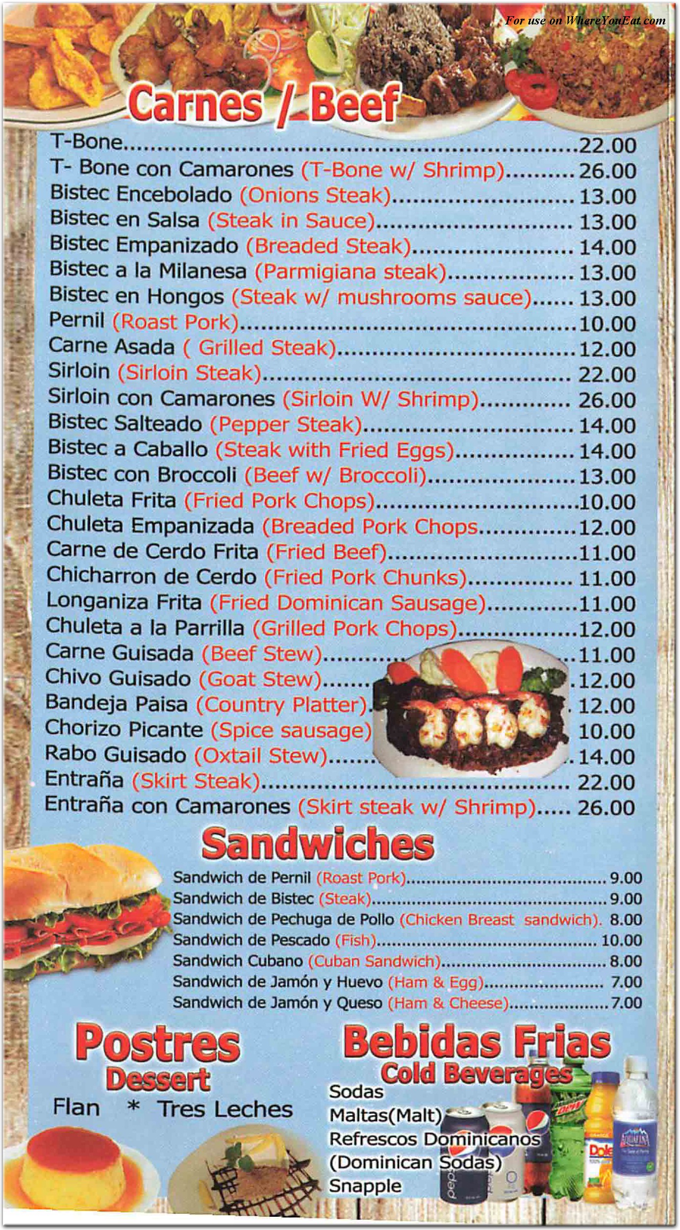 menu image