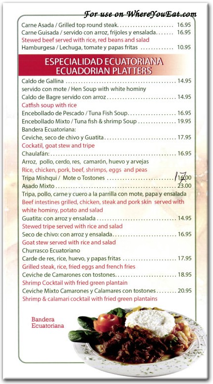 menu image