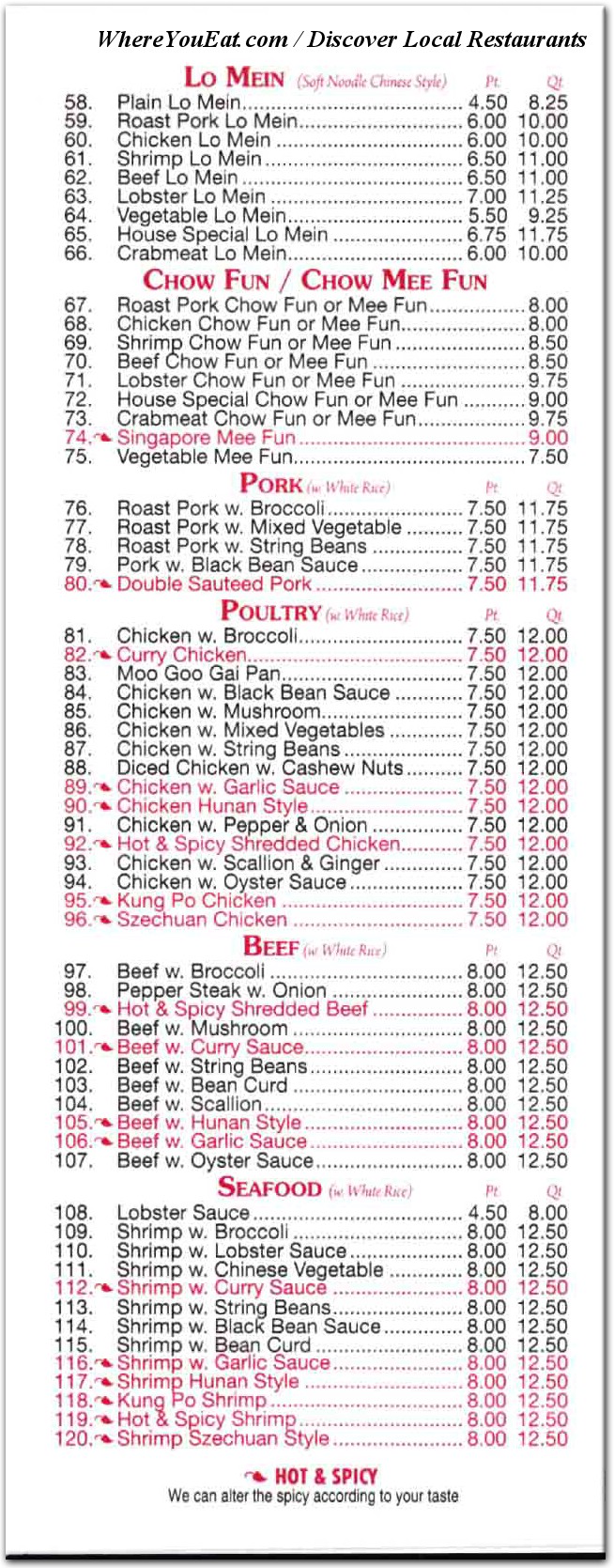 menu image