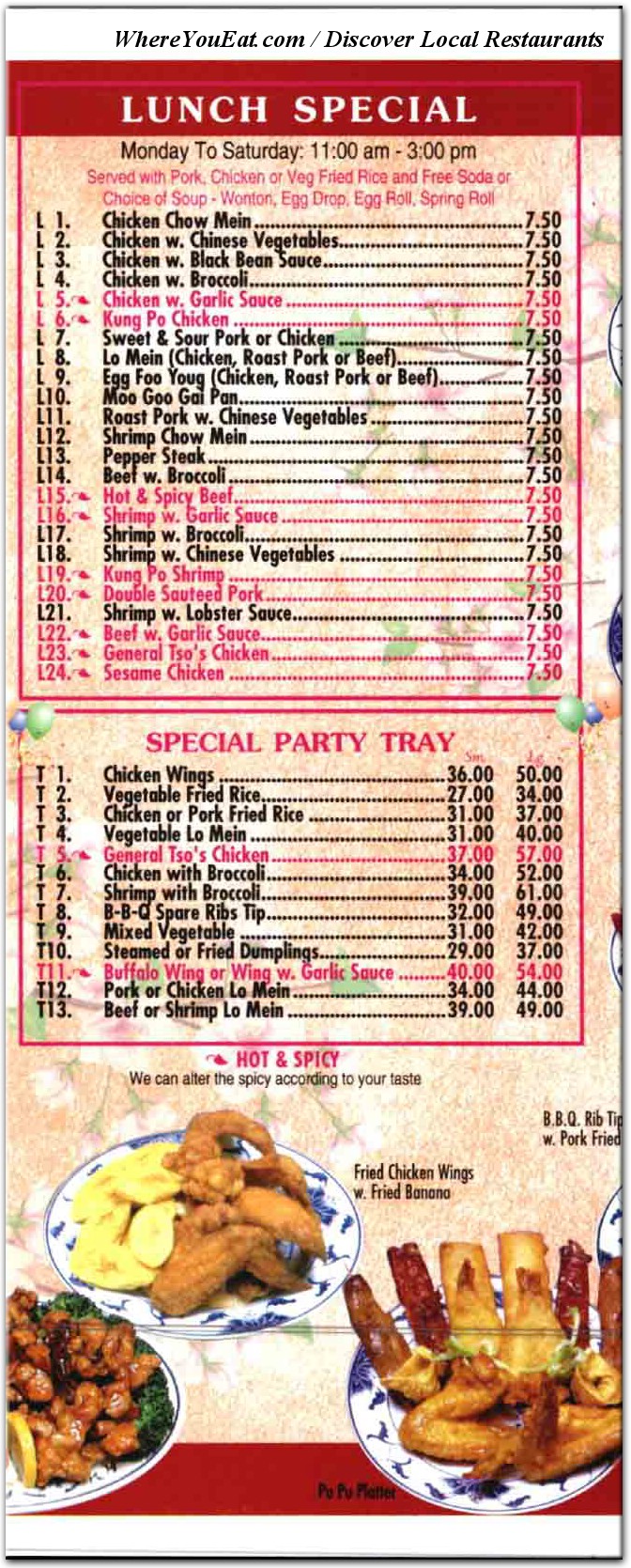 menu image