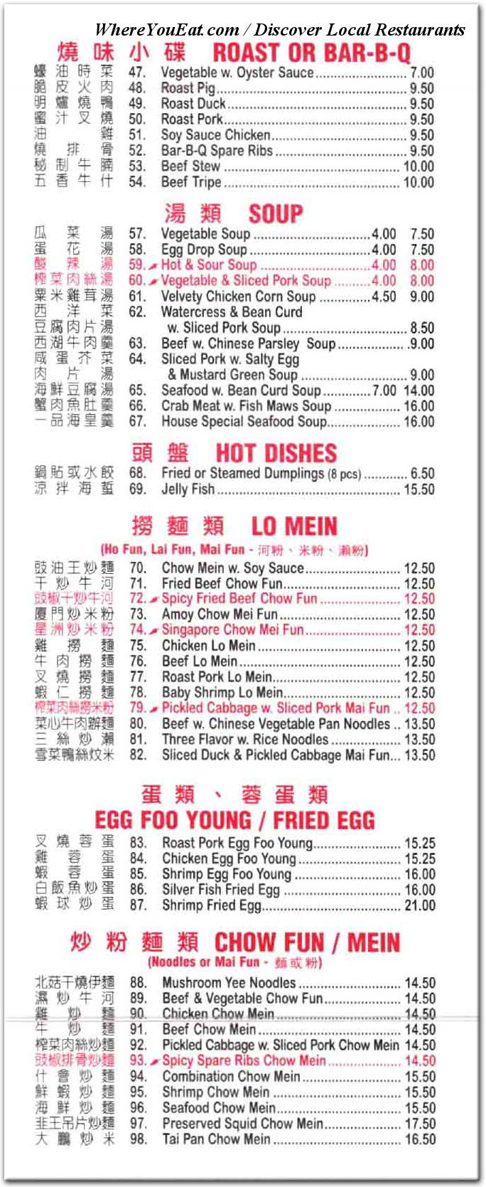 menu image