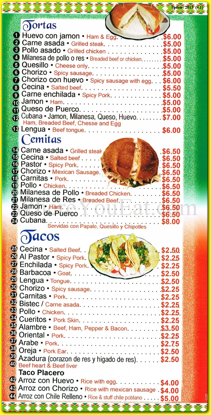 menu image