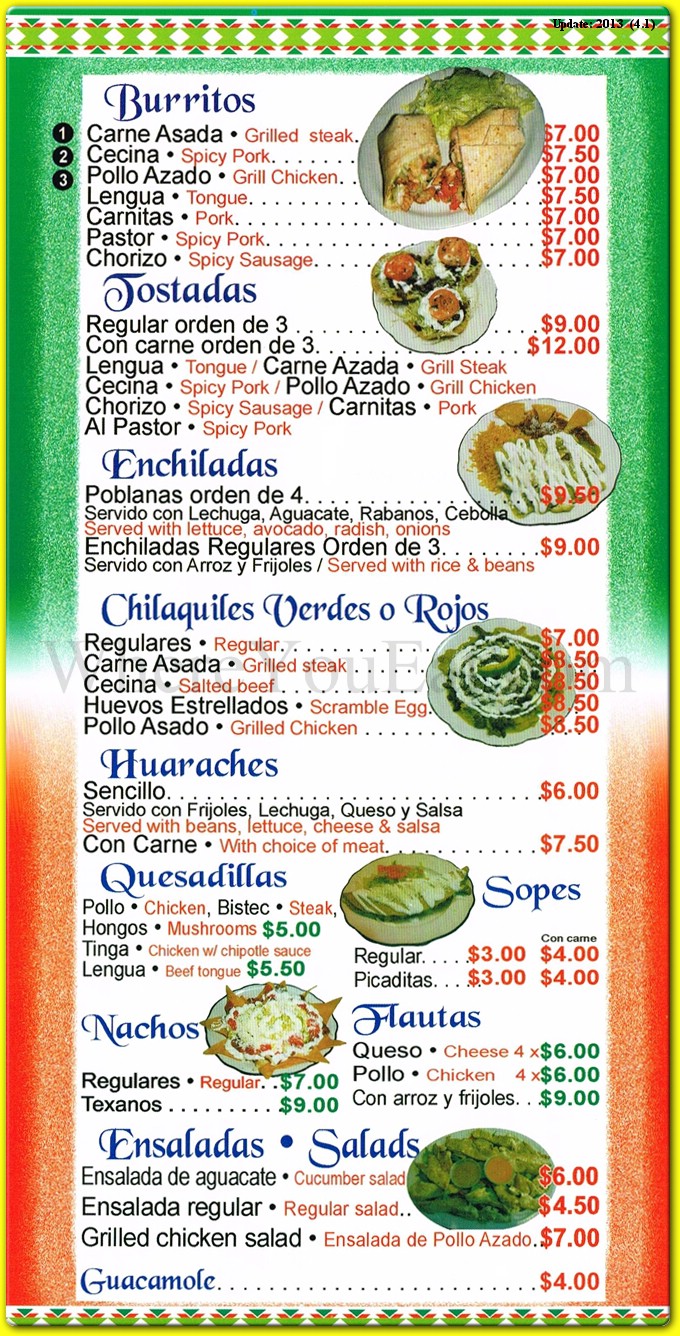 menu image