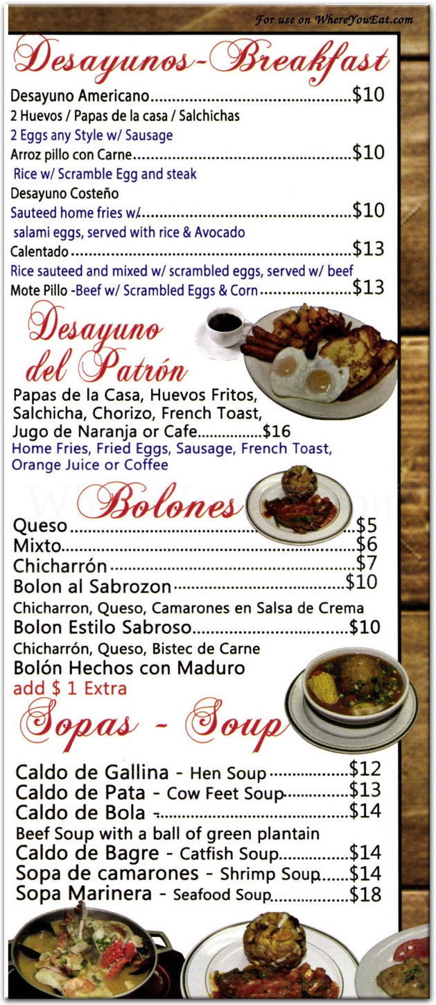 menu image