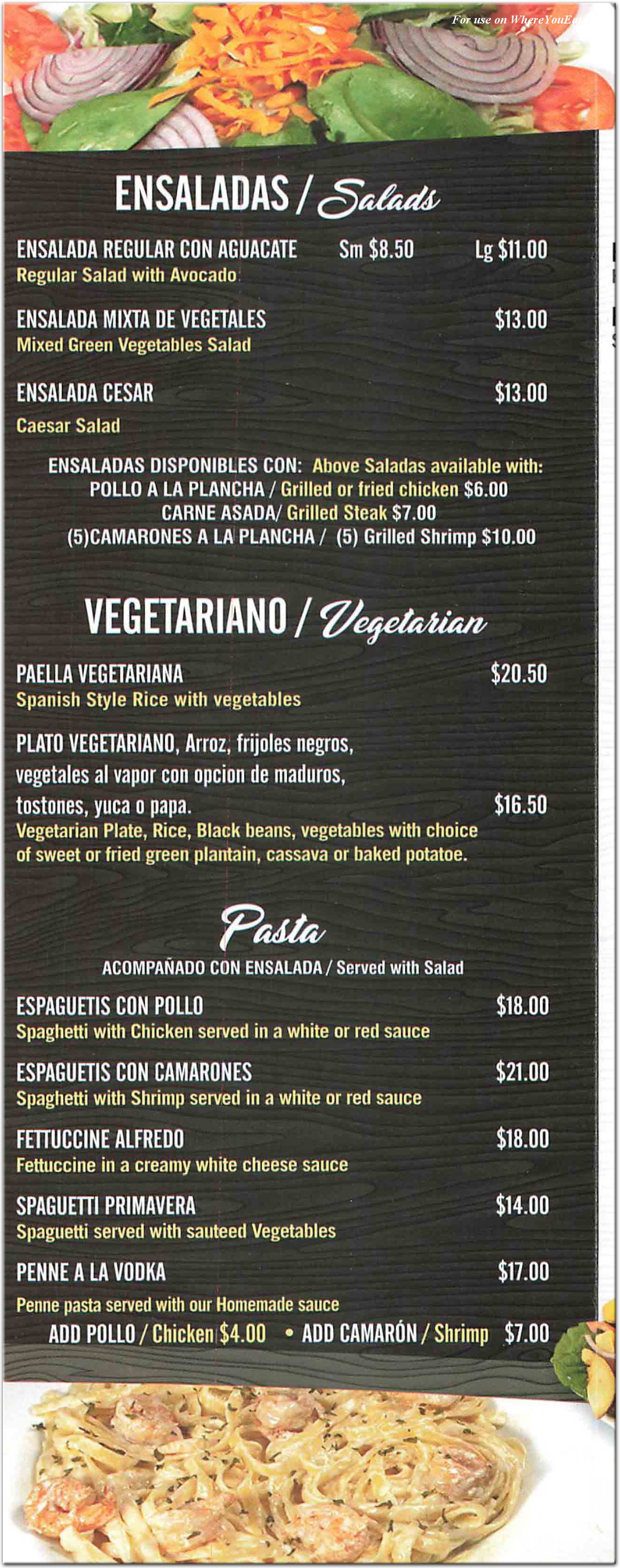 menu image