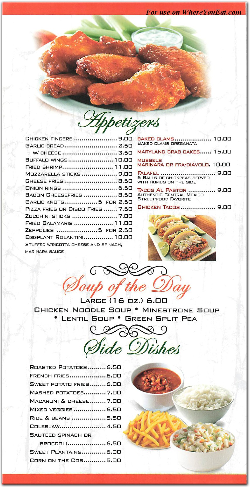 menu image