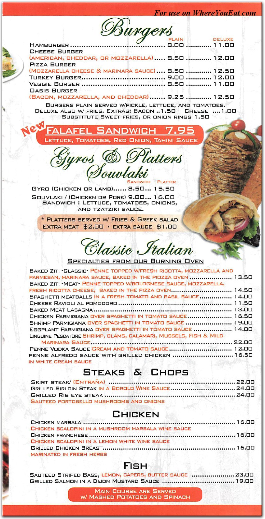 menu image