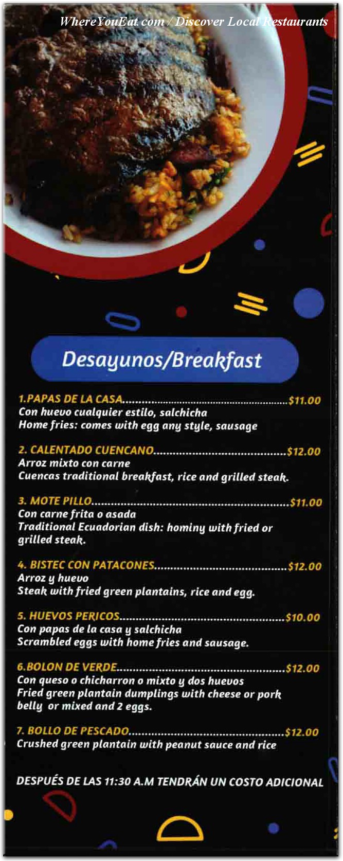 menu image