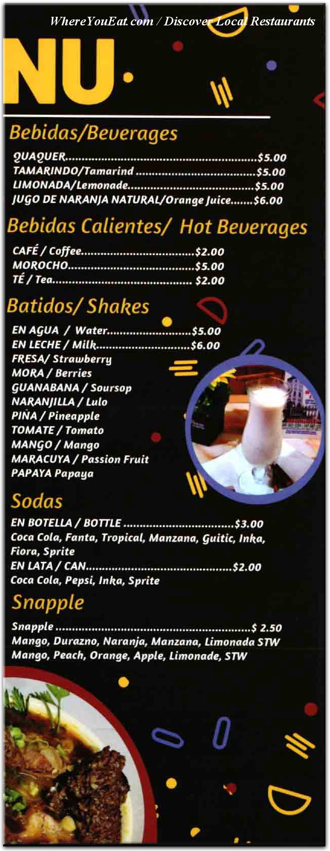 menu image