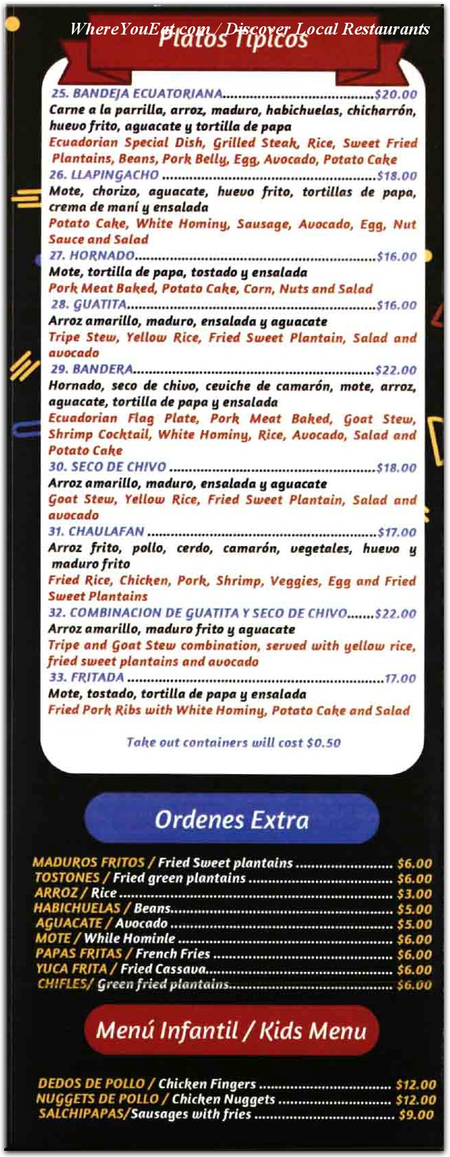 menu image