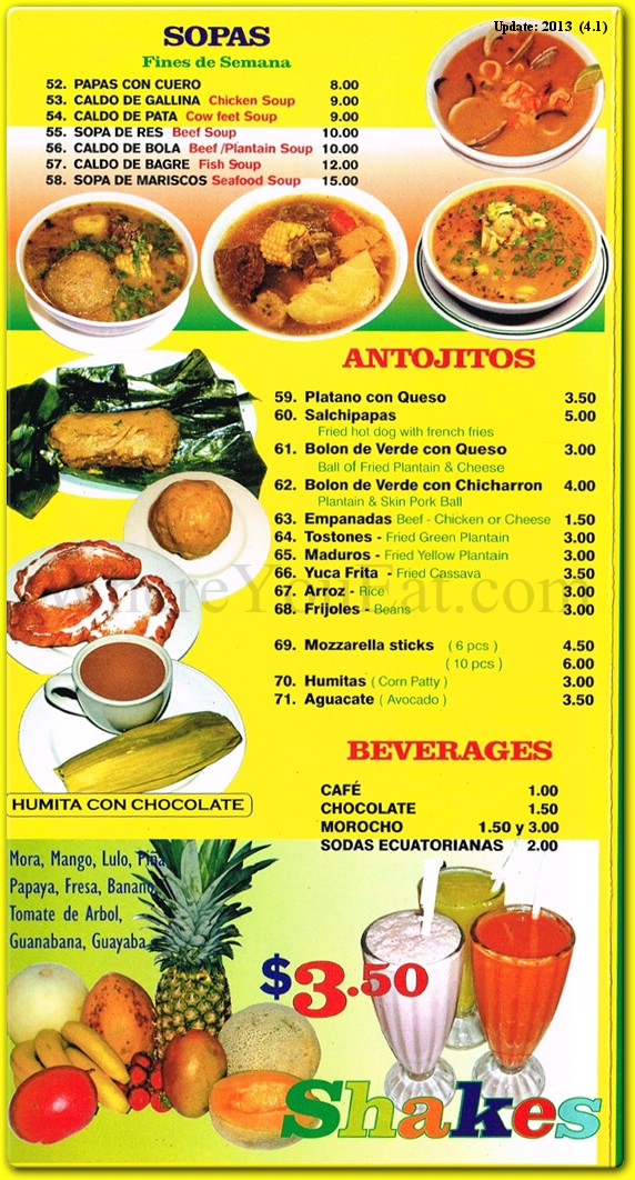 menu image