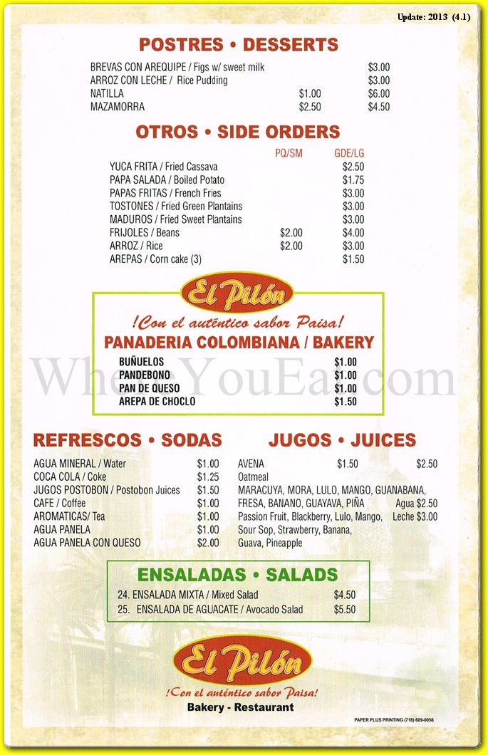 menu image