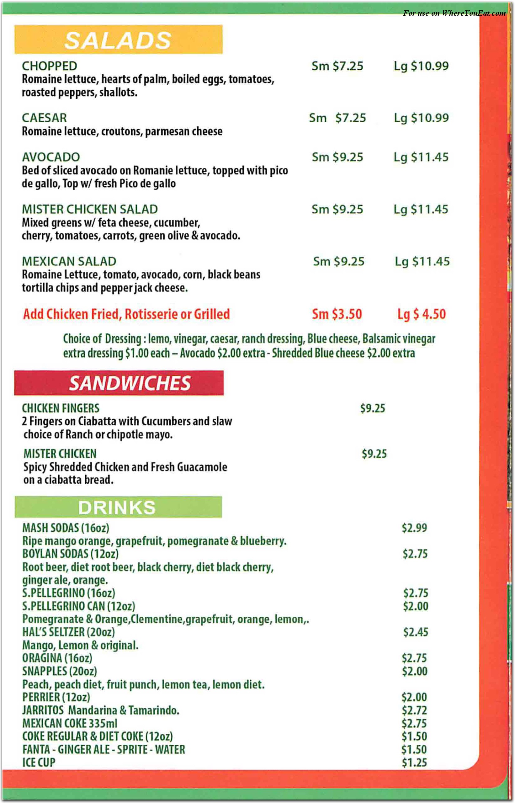 menu image