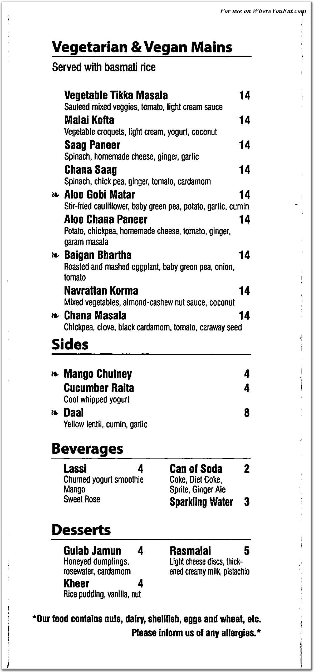 menu image