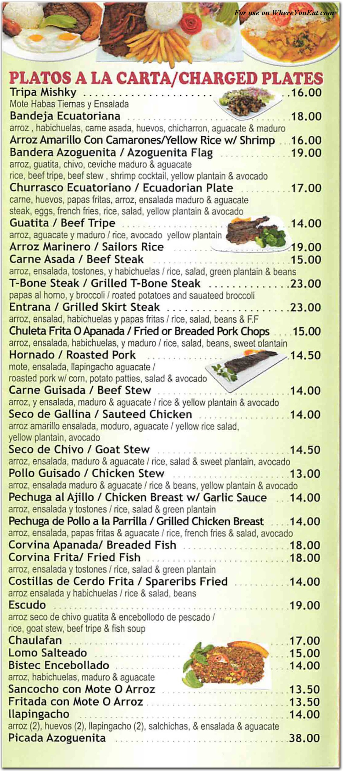 menu image