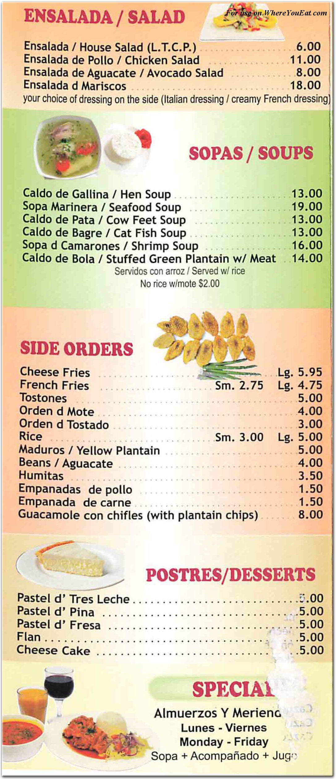 menu image