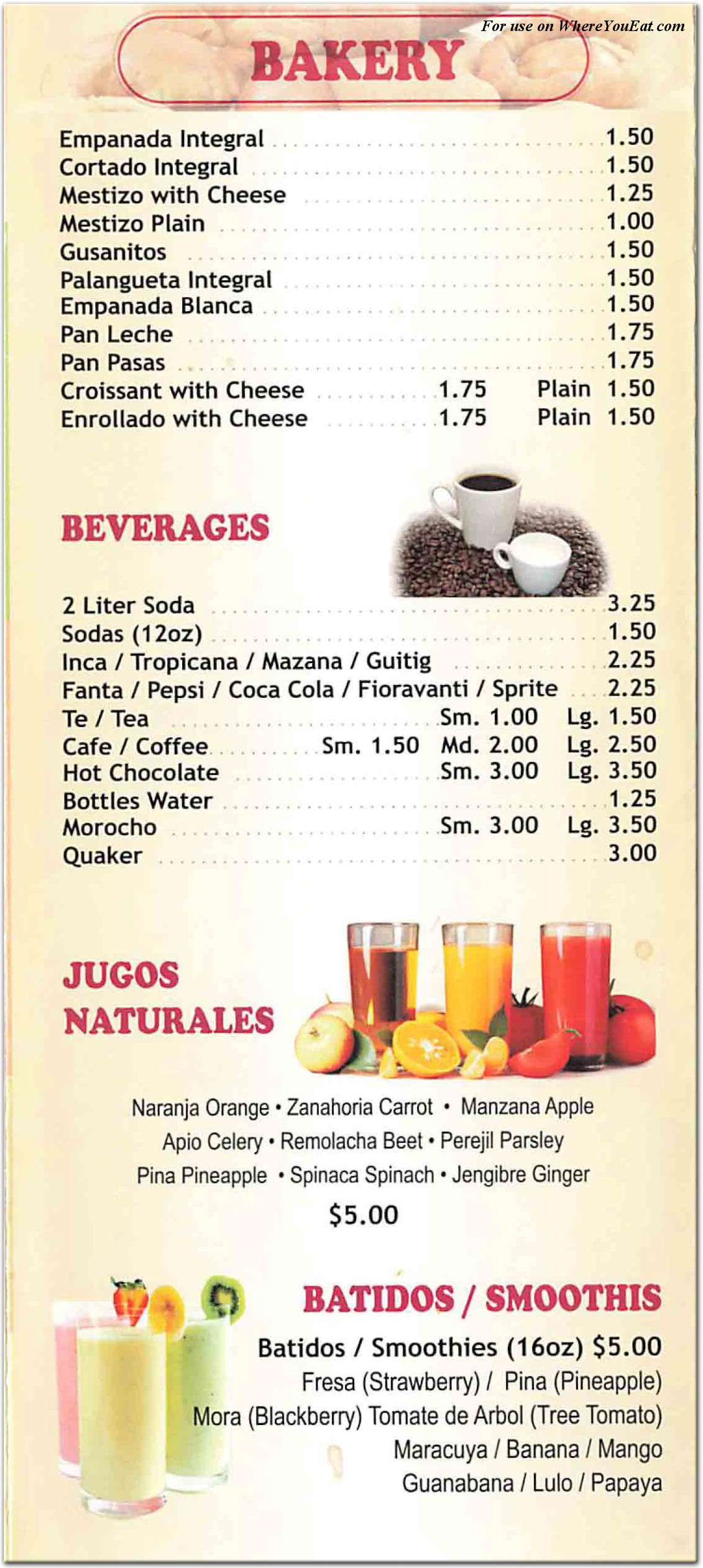 menu image