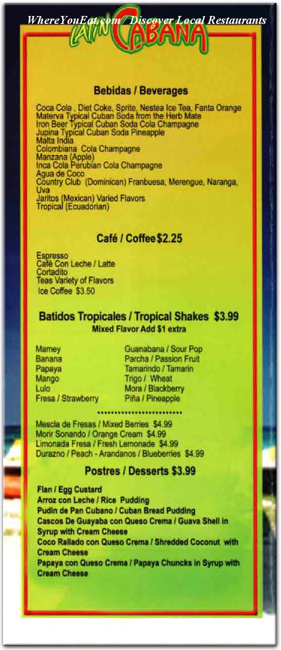 menu image