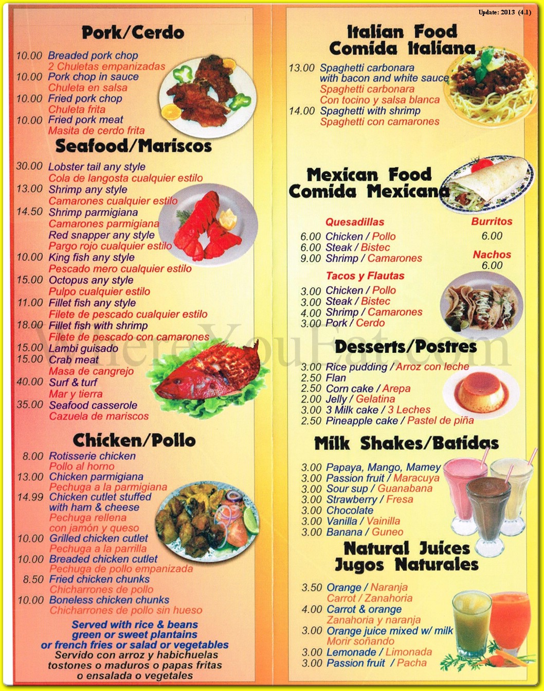 menu image