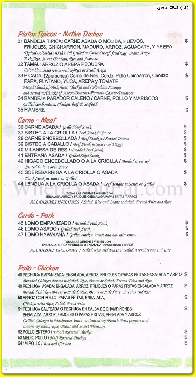 menu image