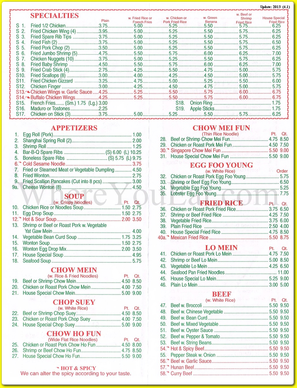 menu image