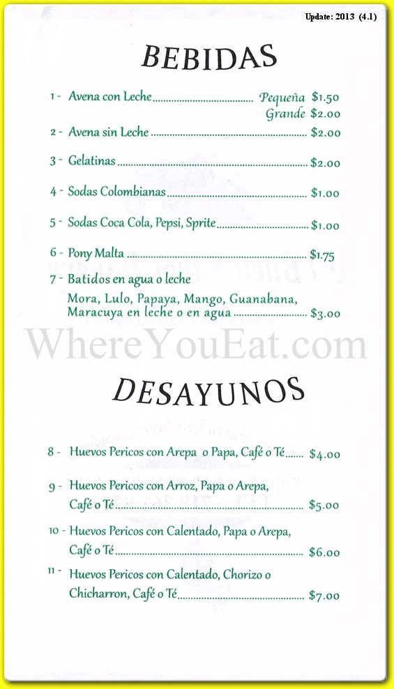 menu image