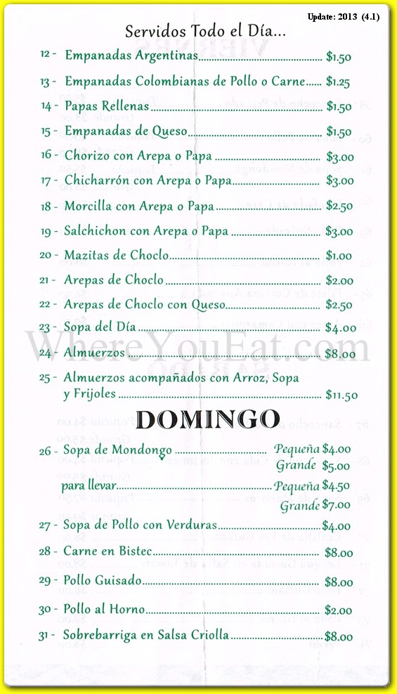 menu image