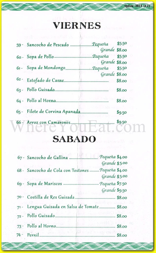 menu image