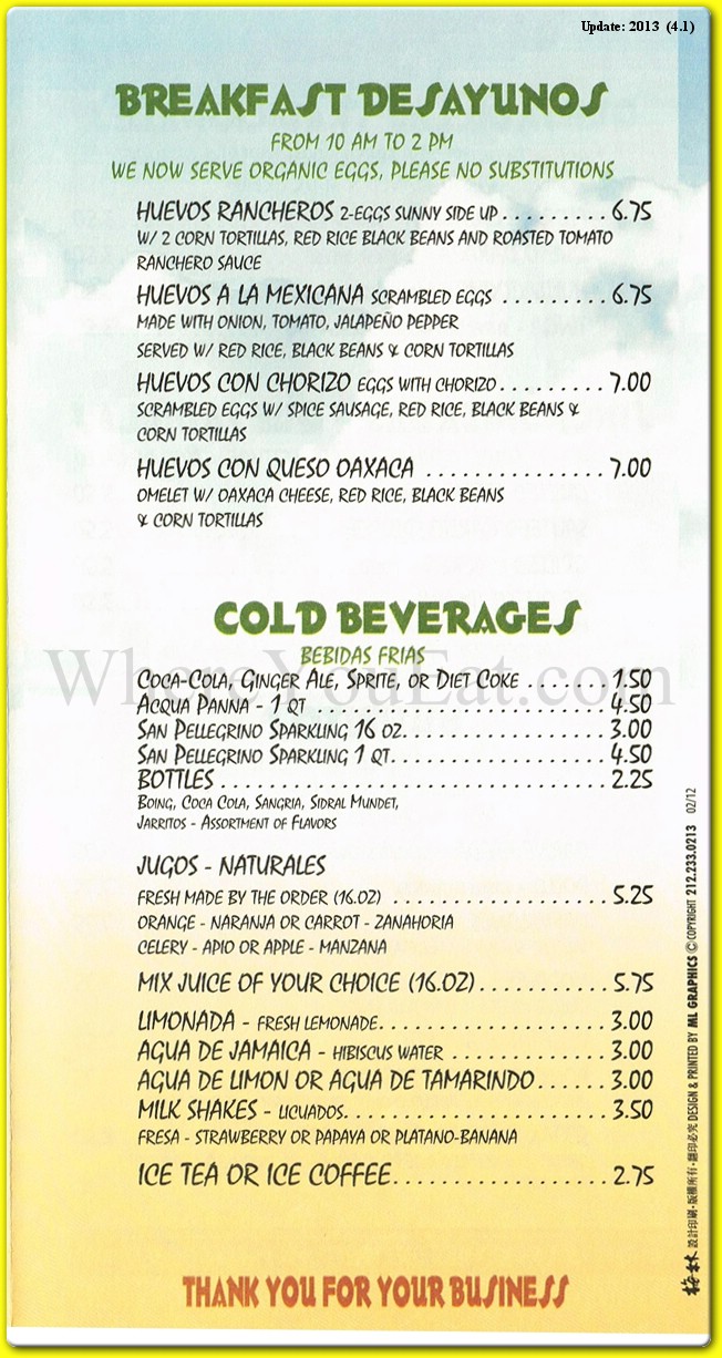 menu image