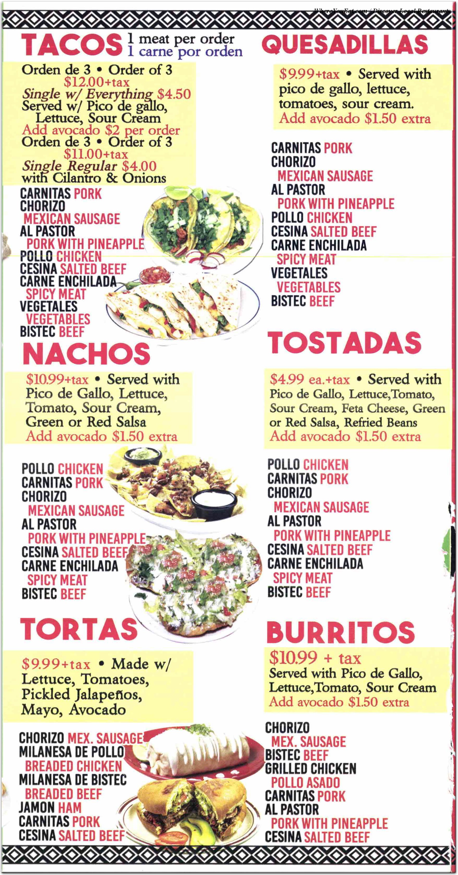 menu image