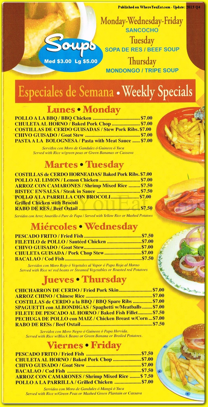 menu image