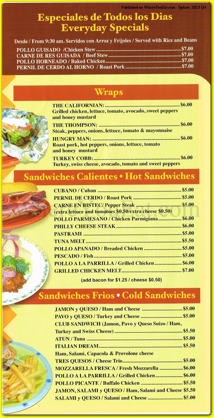 menu image