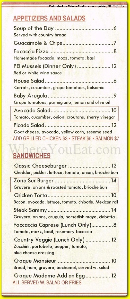 menu image